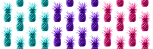 Coloured pineapples small